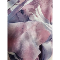 Wzorzysta spódnica plażowa chusta PAREO L/XL fioletowe mazaje